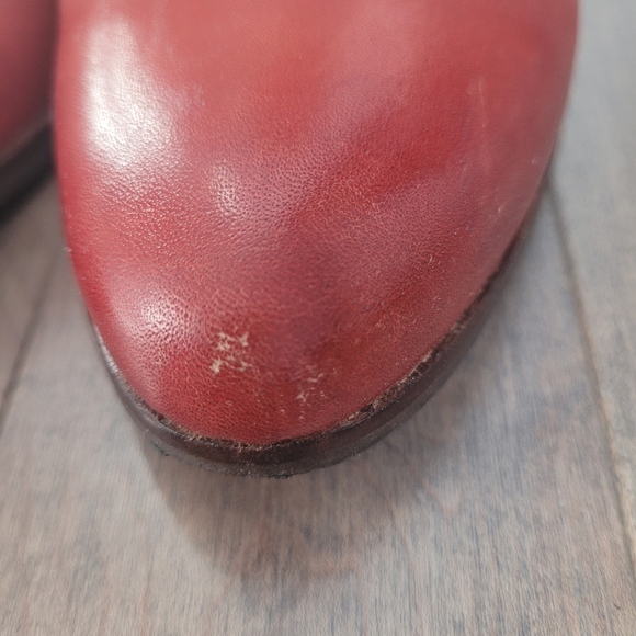 Minelli studded red ankle boots 37 - Picture 11 of 13